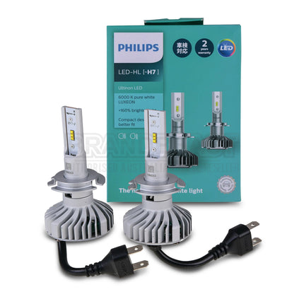 Philips 11972ULX2PL H7 LED Headlight Globe Bonus Penlight Ultra Bright Street Legal Long-Lasting