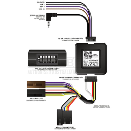 Aerpro SWVYVZC SWC Interface Holden Commodore VY VZ Monaro Statesman