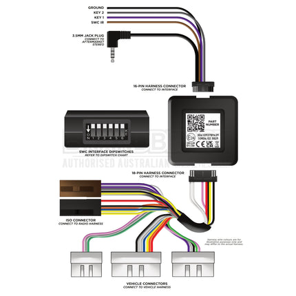Aerpro SWTO2C Steering Wheel Control Interface Toyota Various