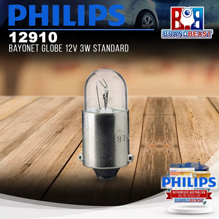 PHILIPS 12910 Bayonet Globe 12V 3W Standard