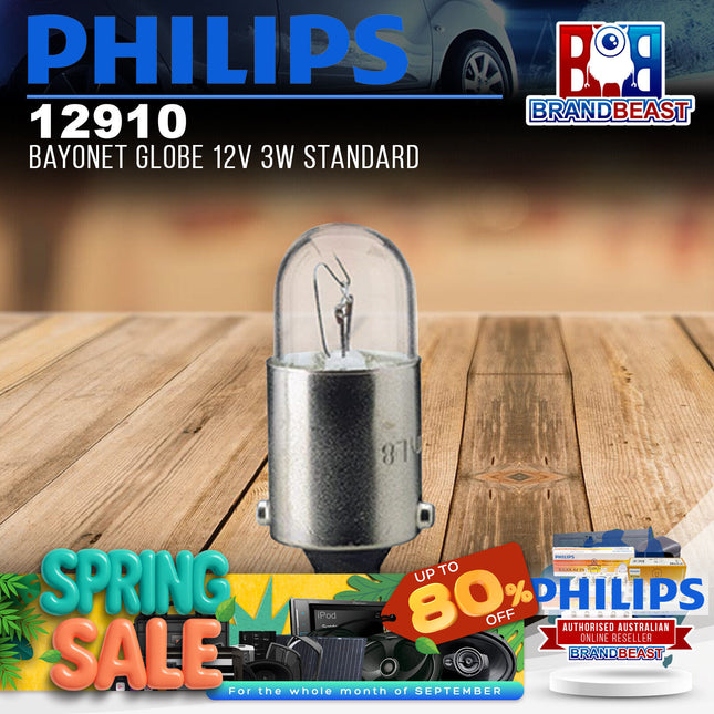 PHILIPS 12910 Bayonet Globe 12V 3W Standard