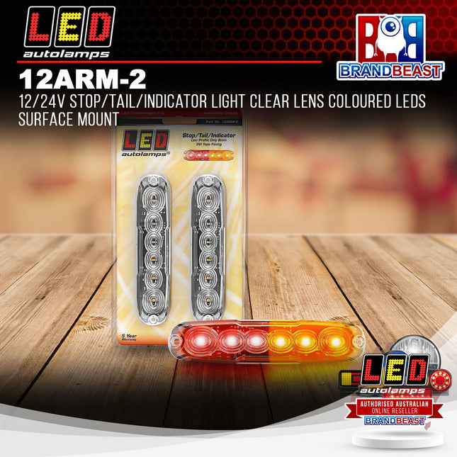 LED Autolamps 12ARM-2 Stop/Tail & Indicator Lamps - Pair