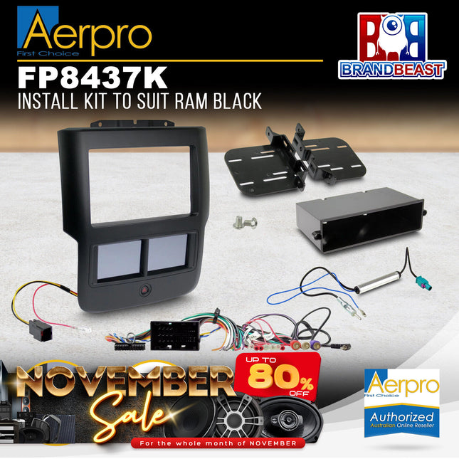 Aerpro FP8437K Install Kit to Suit Dodge Ram