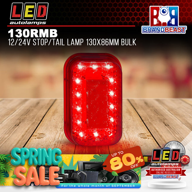 LED Autolamps 130RMB 12/24v Stop/Tail Lamp 130x86mm Bulk