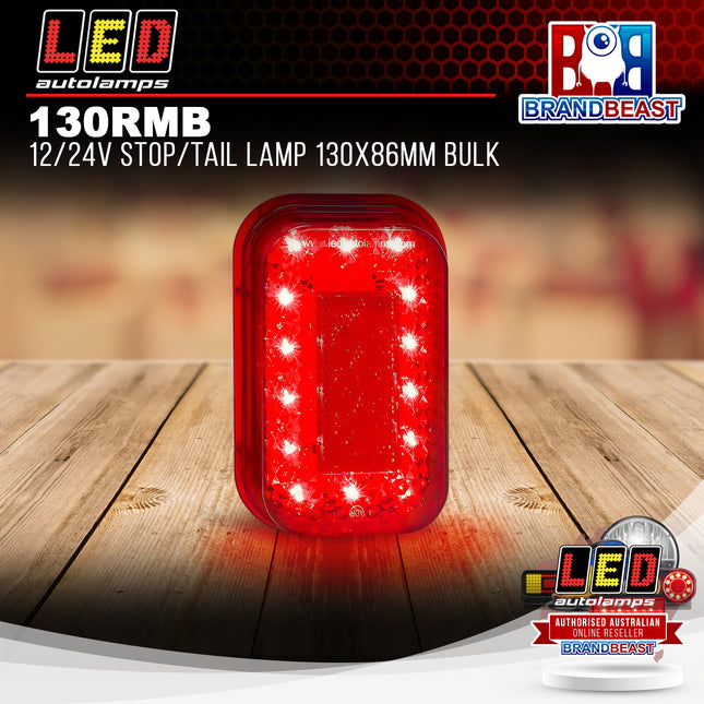 LED Autolamps 130RMB 12/24v Stop/Tail Lamp 130x86mm Bulk