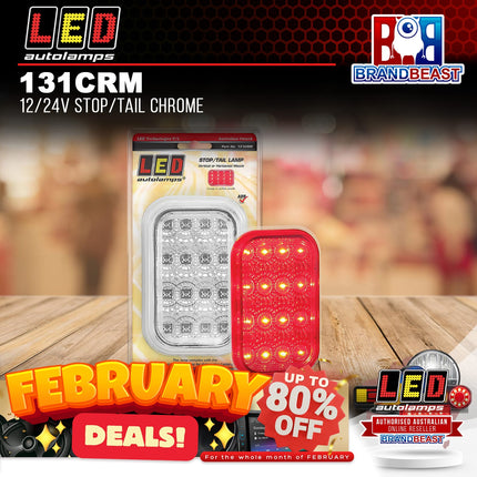 LED Autolamps 131CRM 12/24V Stop/Tail Chrome