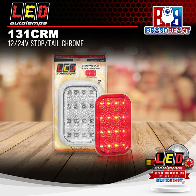 LED Autolamps 131CRM 12/24V Stop/Tail Chrome