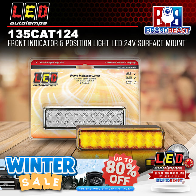 LED Autolamps 135CAT124 Front Indicator & Position Light LED 24V Surface Mount