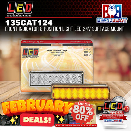 LED Autolamps 135CAT124  Front Indicator &amp; Position Light LED 24V Surface Mount