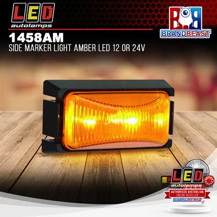 LED Autolamps 1458AM Side Marker Light Amber LED 12 or 24V