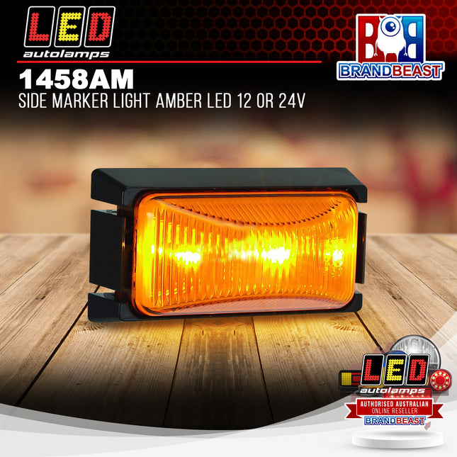 LED Autolamps 1458AM Side Marker Light Amber LED 12 or 24V