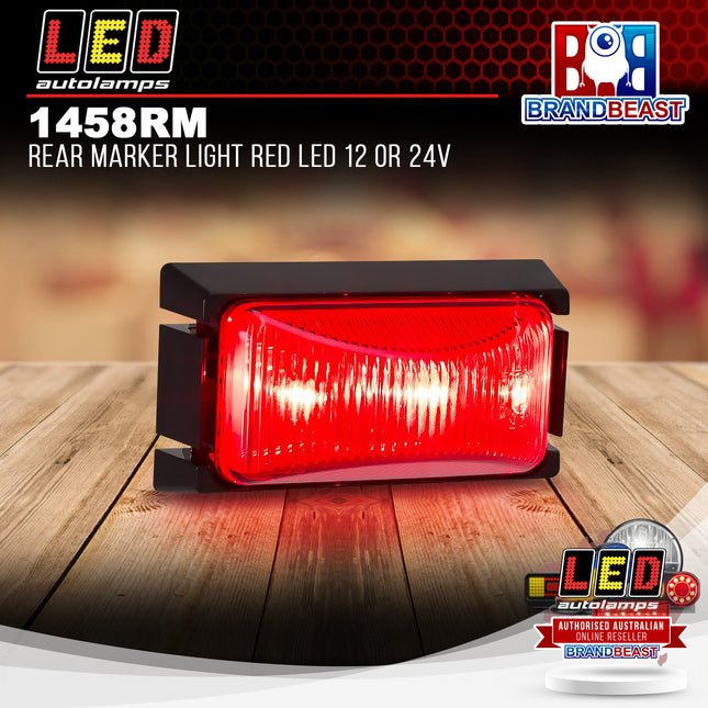 LED Autolamps 1458RM Side Marker Light Red LED 12 Or 24V