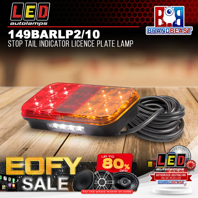 LED Autolamps 149BARLP2/10 Stop Tail Indicator Licence Plate Lamp