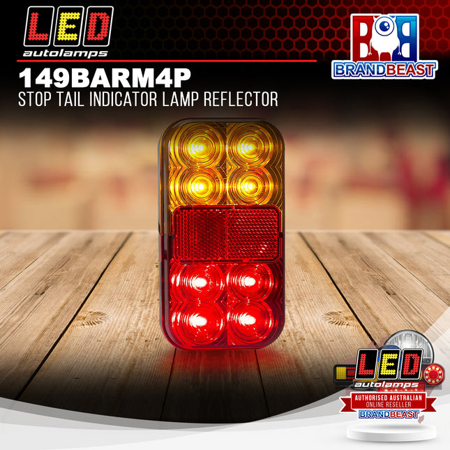 LED Autolamps 149BARM4P Stop Tail Indicator Lamp Reflector