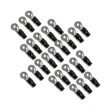 Stinger SPT5104B 25 Pack Pro 4GA 5/16" Black Ring Terminals