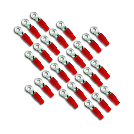 Stinger SPT5104R 25 Pack Pro 4GA 5/16" Red Ring Terminals