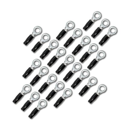Stinger SPT5108B 25 Pack Pro 8GA Input to 5/16" Black Ring Shoc-Krome