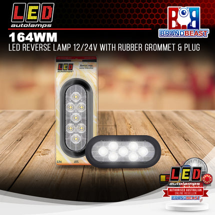 LED Autolamps 164WM LED Reverse Lamp 12/24V With Rubber Grommet & Plug