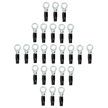 Stinger SPT5108B 25 Pack Pro 8GA Input to 5/16" Black Ring Shoc-Krome