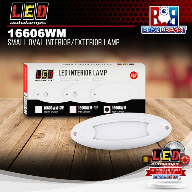 LED Autolamps 16606WM Small Oval Interior/Exterior Lamp