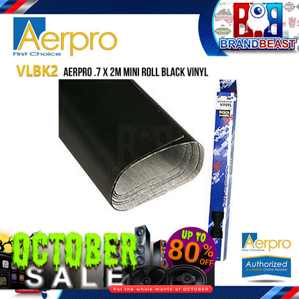 Aerpro VLBK2 .7 X 2M Mini Roll Black Vinyl