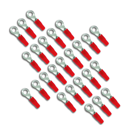 Stinger SPT5108R 25 Pack Pro 8GA Input to 5/16" Red Ring Shoc-Krome