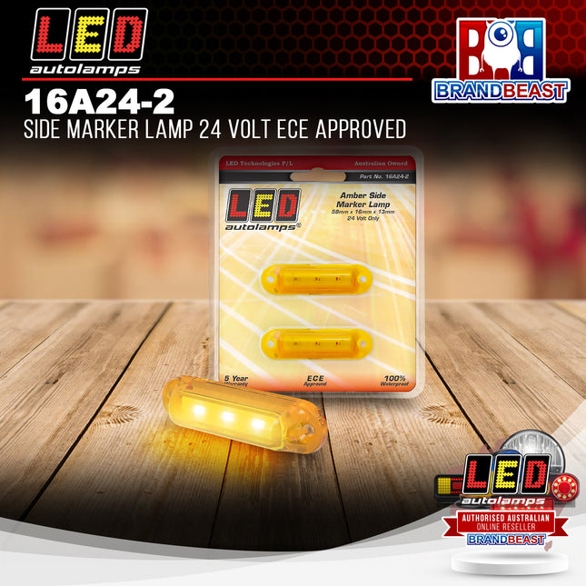 LED Autolamps 16A24-2 Side Marker Lamp 24 Volt ECE Approved