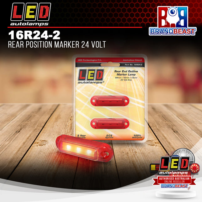 LED Autolamps 16R24-2 Rear Position Marker 24 Volt