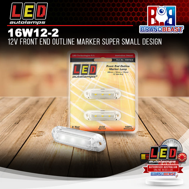 LED Autolamps 16W12-2 12V Front End Outline Marker Super Small Design