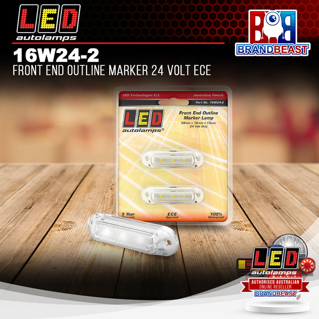 LED Autolamps 16W24-2 Front End Outline Marker 24 Volt ECE