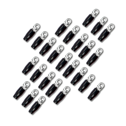 Stinger SPT5144B 25 Pack 4 Gauge 1/4″ Black Ring Terminal