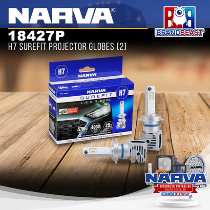 Narva 18427P H7 Surefit Projector Globes (2)