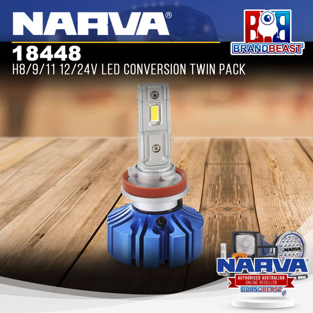 Narva 18448 H8/9/11 12/24V LED Conversion Twin Pack