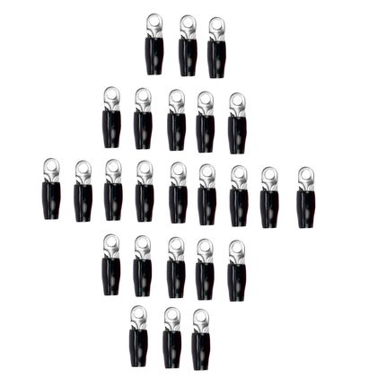 Stinger SPT5144B 25 Pack 4 Gauge 1/4″ Black Ring Terminal