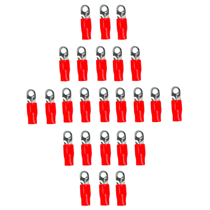 Stinger SPT5144R 25 Pack 4 Gauge 1/4″ Red Ring Terminal