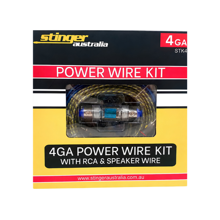 Stinger STK4 4GA 4-Channel Amplifier Power Wiring Kit