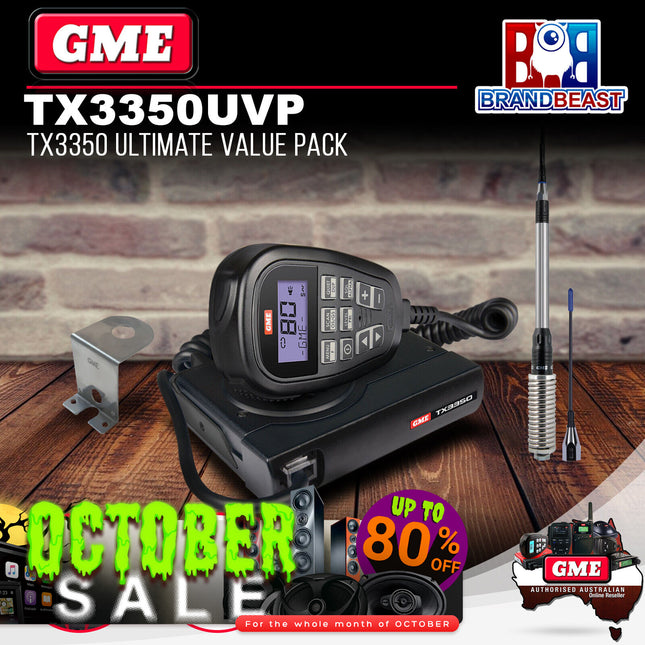 GME TX3350UVP 5 Watt Super Compact UHF CB Radio - Value Pack