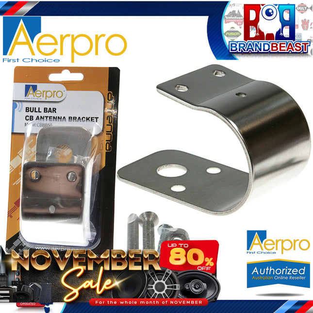 Aerpro CBBB50 50mm Universal UHF CB Antenna Bull Bar Bracket