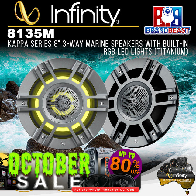 Infinity 8135M Kappa 8" Marine Three-Way Convertible Speakers