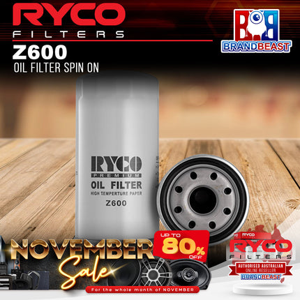 Ryco Z600 Oil Filter Spin On
