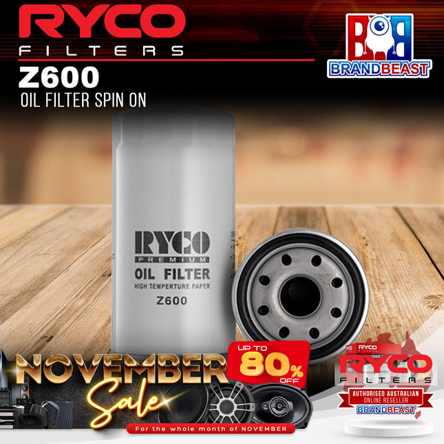 Ryco Z600 Oil Filter Spin On