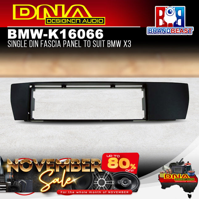 DNA BMW-K16066 Single DIN Fascia Panel to Suit BMW X3