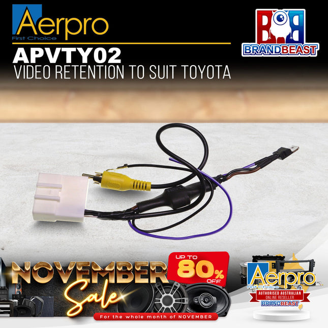 Aerpro APVTY02 Video Retention Harness Suit Various Toyota Vehicles