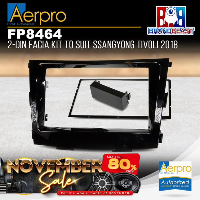 Aerpro FP8464 Double DIN Facia Kit to Suit Ssangyong Tivoli 2018