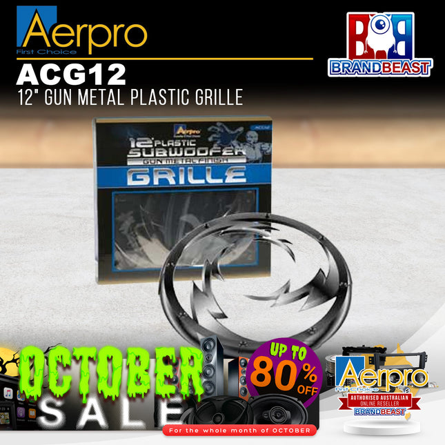 Aerpro ACG12 12" Gun Metal Plastic Grille