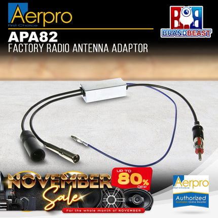 Aerpro APA82 Factory Headunit Antenna Adaptor Suit Toyota/Lexus Vehicles