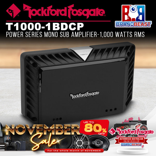 Rockford Fosgate T1000-1BDCP Power 1000W Class-BD Constant Power Amplifier