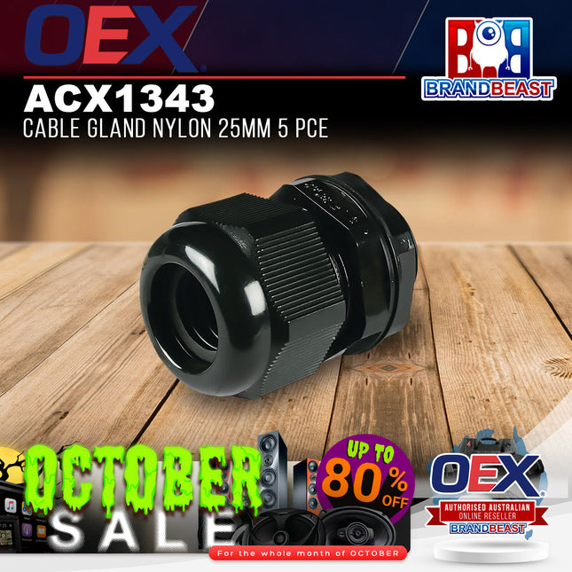 OEX ACX1343 Cable Gland Nylon 25mm 5 Pce