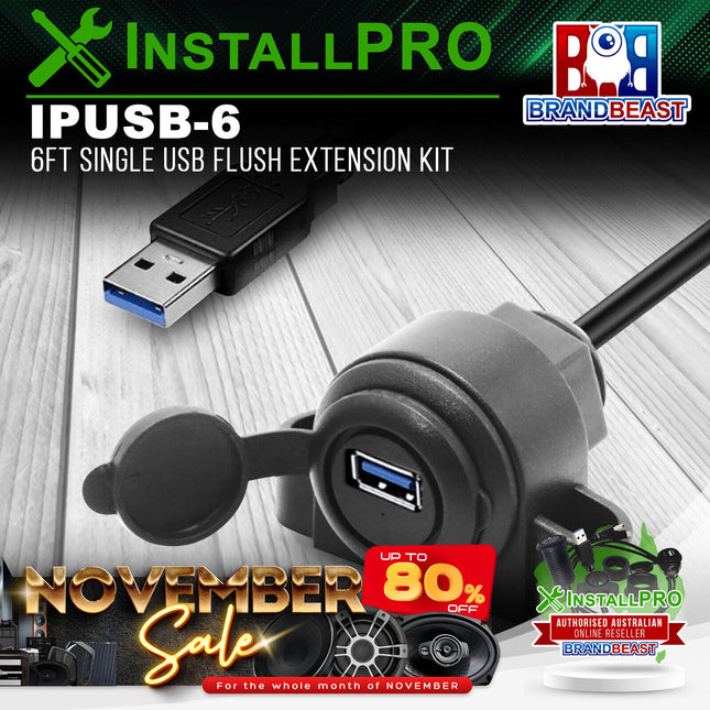 InstallPRO IPUSB-6 6ft Single USB Flush Extension Kit