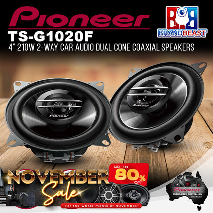 Pioneer TS-G1020F G-Series 4"/10cm 210W 2-Way Coaxial Speakers